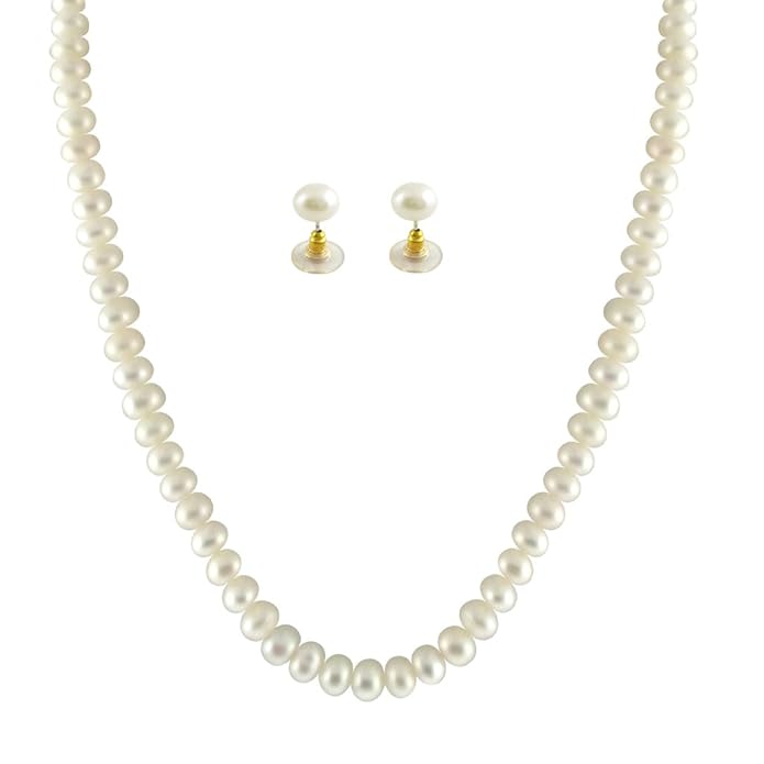 Pearl Necklace Set For Women.