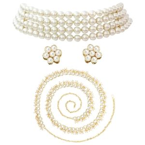 Necklace with Round Earrings