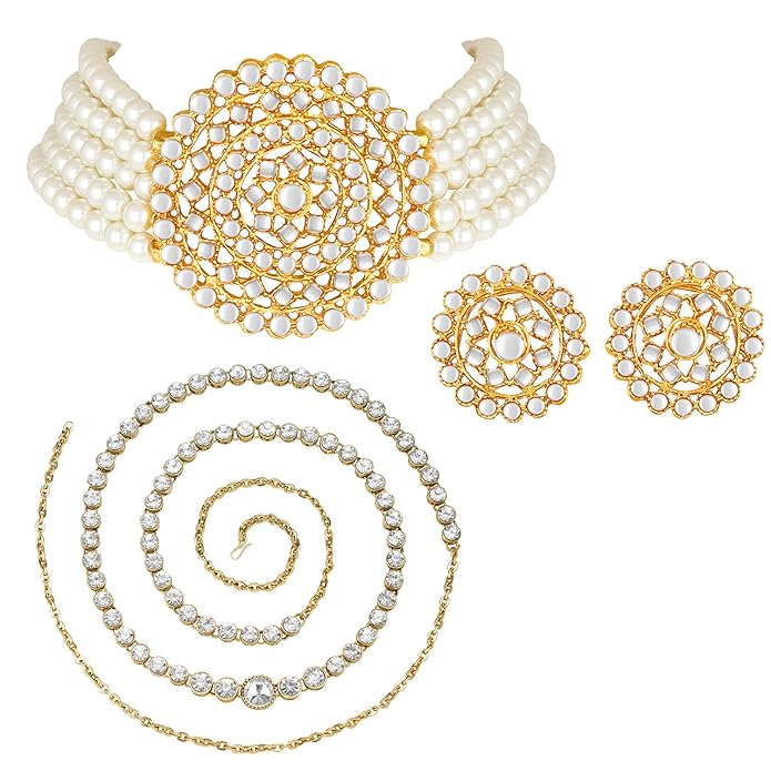 Necklace with Round Earrings