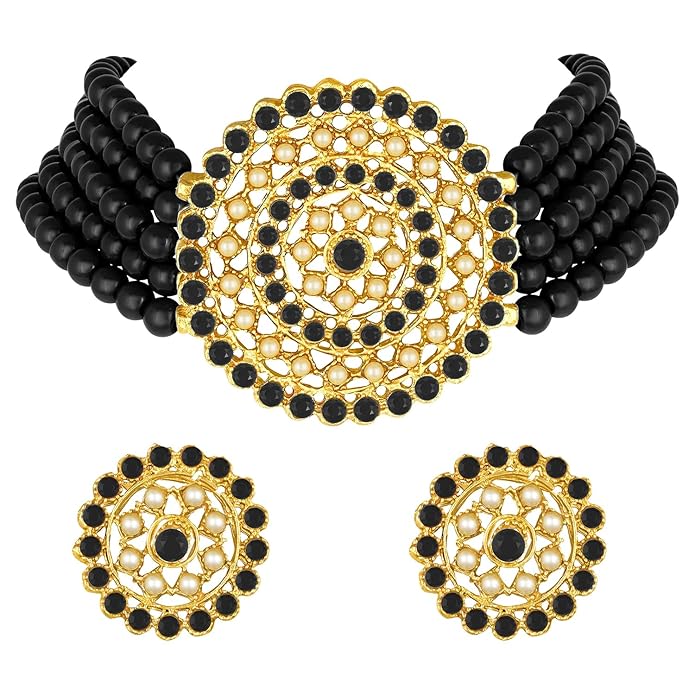 Necklace with Round Earrings